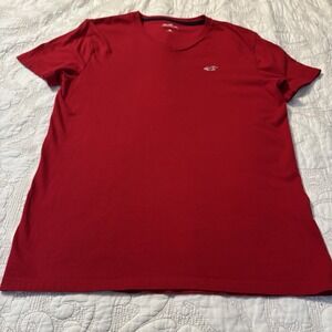 Hollister Shirt Men Medium Red Short Sleeve Casual Preppy Must Have Collection‎